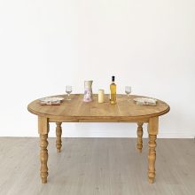 Harmónia kerek fenyő asztal két bővítővel