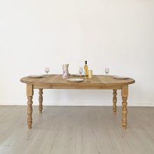 Harmónia kerek fenyő asztal két bővítővel