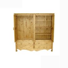 Harmónia 4 ajtós 4 fiókos zsanéros fenyő szekrény