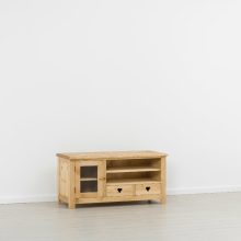 MENGEVE fenyő TV szekrény – 1 ajtós, 2 fiókos