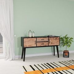 Fenyő 2 ajtós 2 fiókos komód