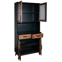 Fenyő 4 ajtós 2 fiókos tálaló szekrény