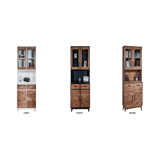 Fenyő 4 ajtós 2 fiókos tálaló szekrény