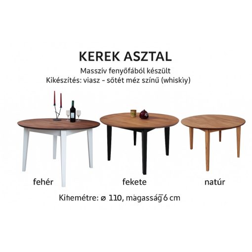 Fenyő kerekasztal